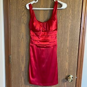 Red cocktail dress
